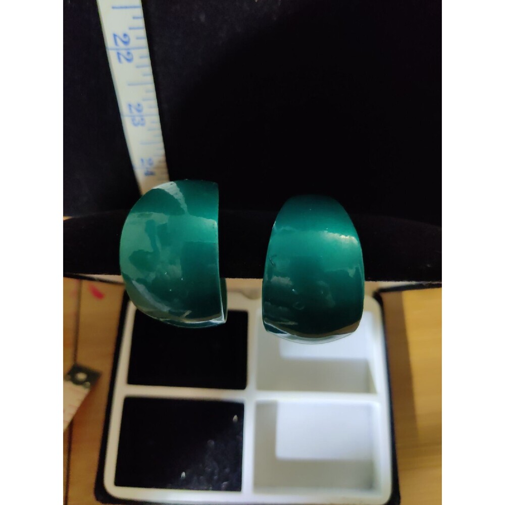 Teal Hoop Earrings